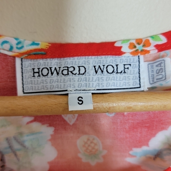 Vintage Howard Wolf | Red Hawaiian Aloha Hula Dancer Print Tank Top Size Small - Picture 2 of 4